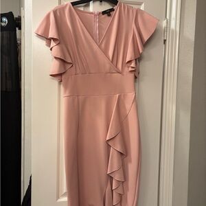Pink Dress with Ruffles